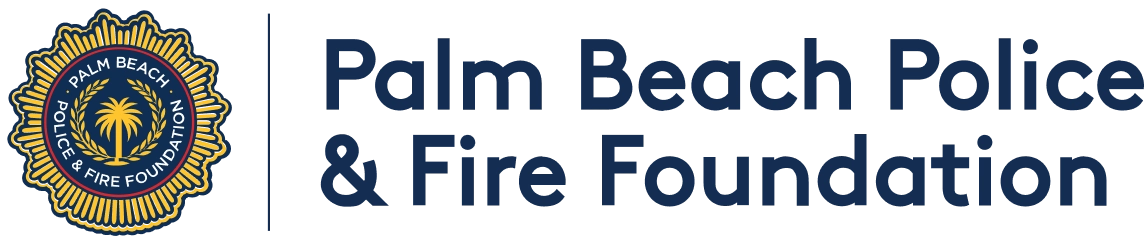 Logo Palm Beach Police & Fire Foundation in color.